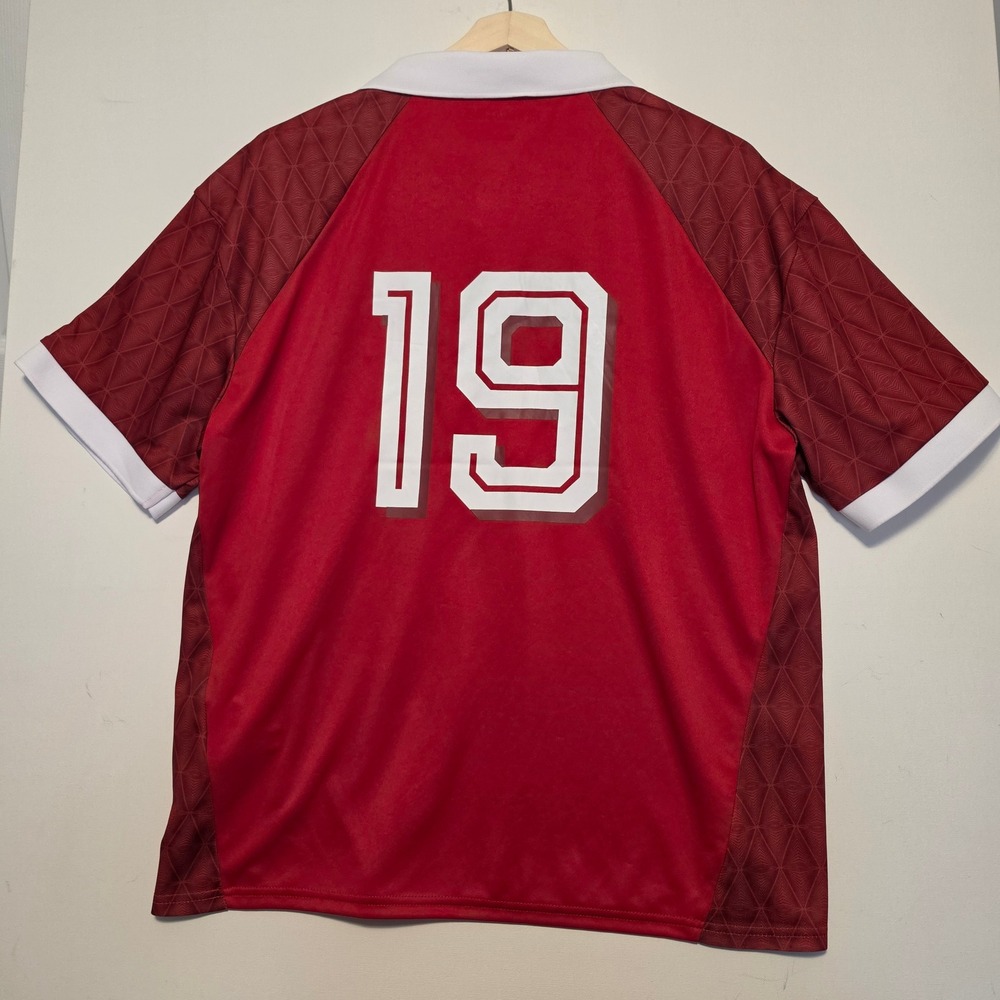 The World's Game Canada Soccer Jersey Shirt Red White Number 19 Large - Picture 7 of 9